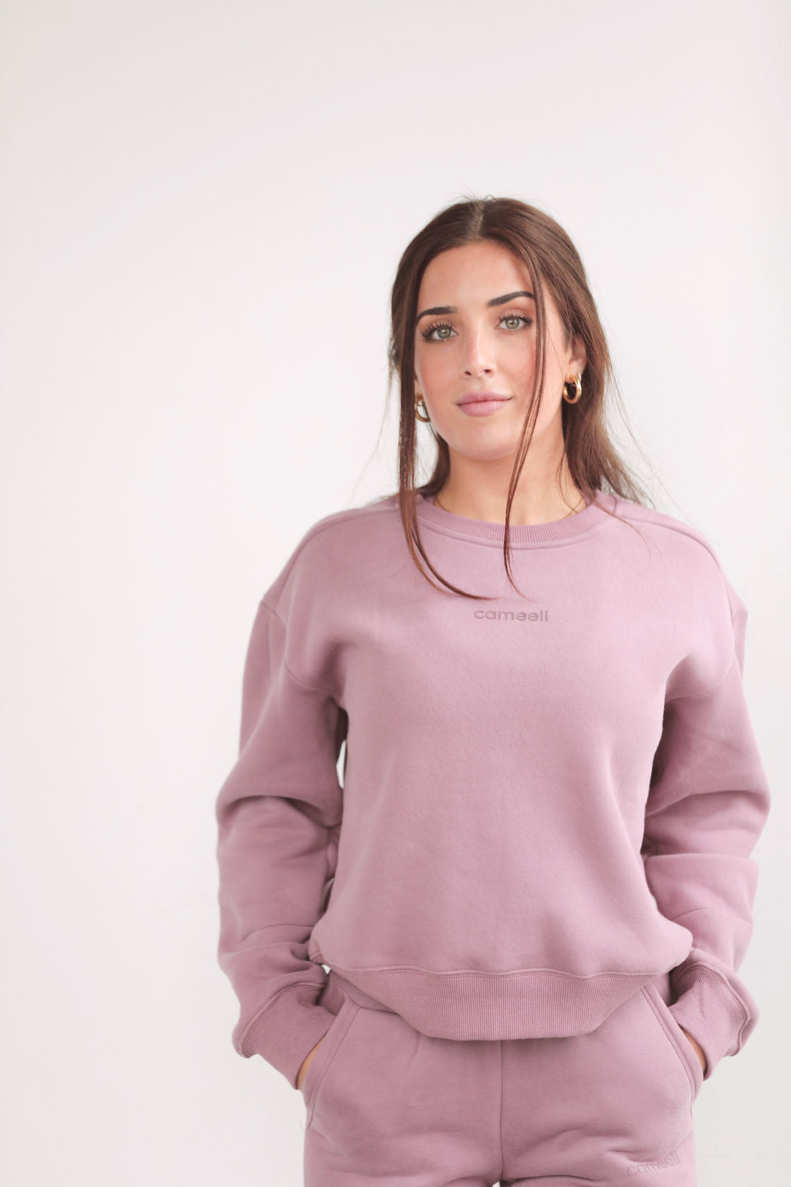 Taupe Logo Crewneck Sweatshirt